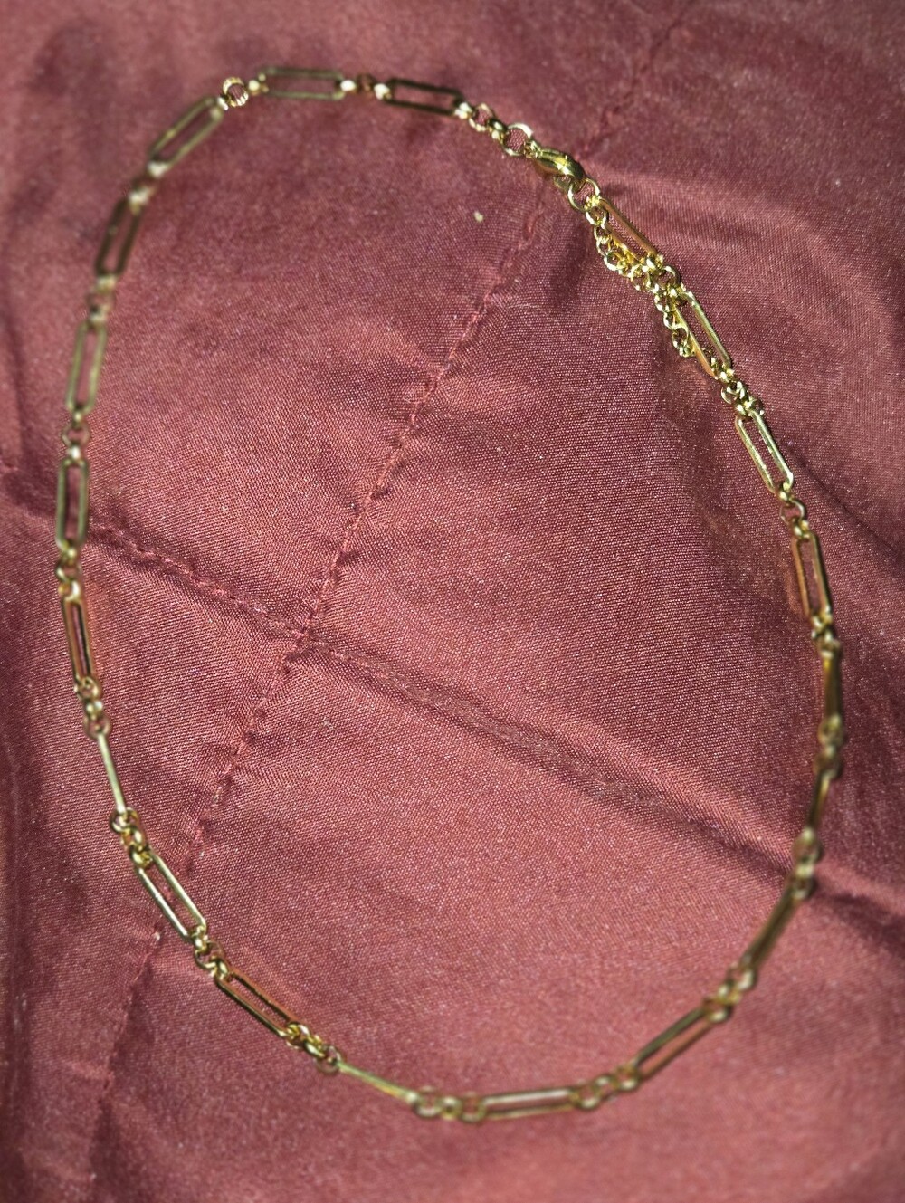 Delicate Gold Plated Paperclip Necklace